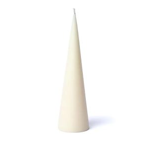 Sustainable Cone-Shaped Palm Wax Candle, Off-White, Unscented