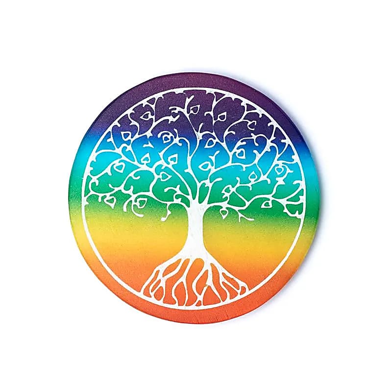 Selenite Tree of Life Coaster from India - 95g