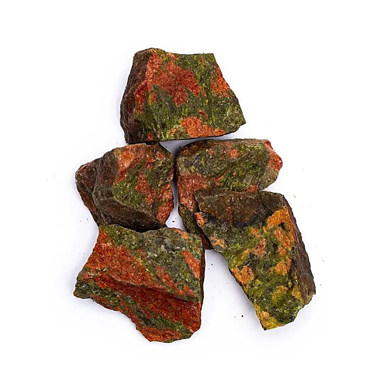Rough Unakite Stone from South Africa, 500 grams