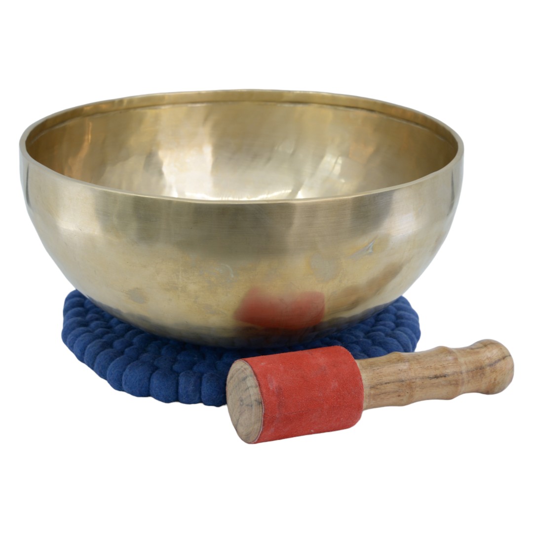 Singing bowl set with striker & cushion - Handmade - 30 cm
