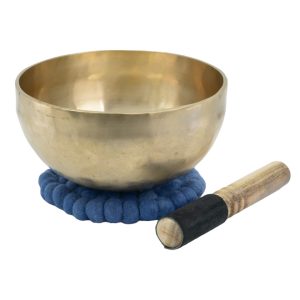 Singing bowl set with striker & cushion - Handmade - 18 cm