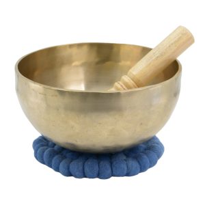 Singing bowl set with striker & cushion - Handmade - 18 cm