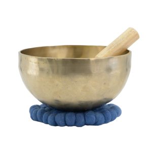 Singing bowl set with striker & cushion - Handmade - 18 cm