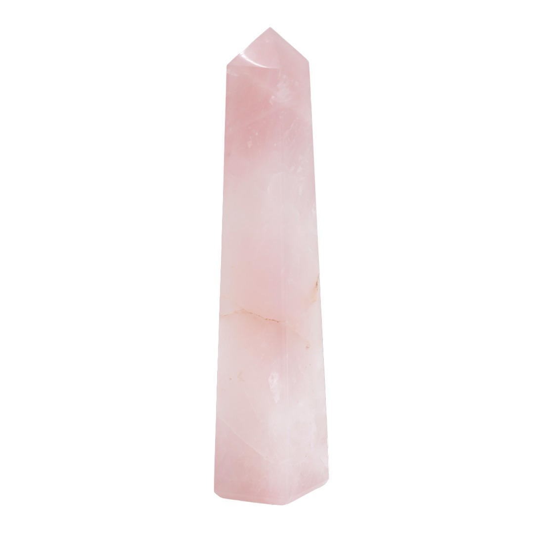 Gemstone Obelisk Point Rose Quartz - 4 Sides (100 - 130 mm)
