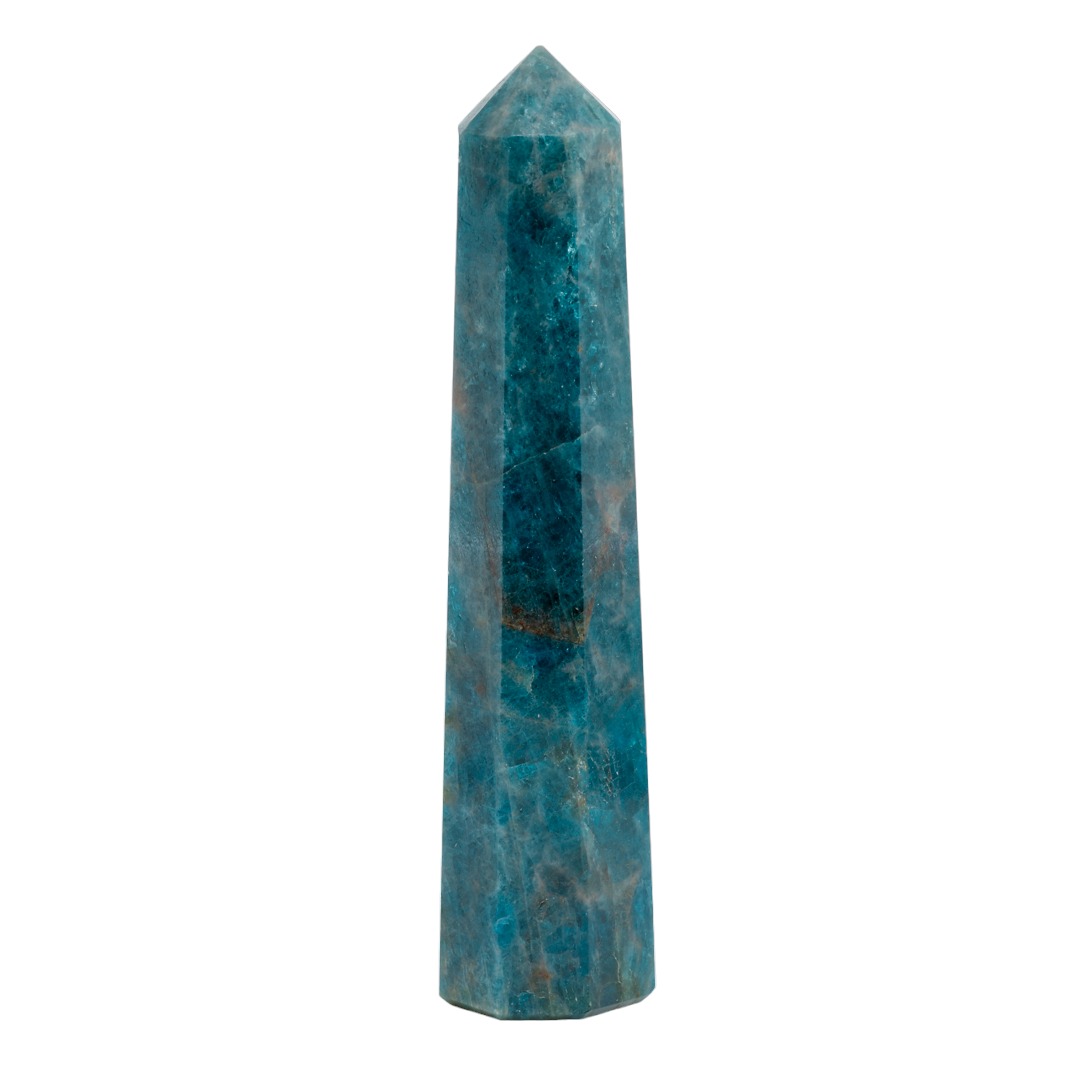 Gemstone Obelisk Point Blue Apatite (100 - 130 mm)