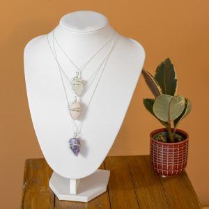 Raw Gemstone Wrap Pendants Golden Triangle - Bundle