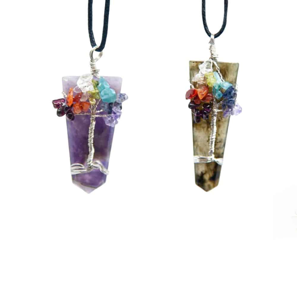 7 Chakra Hangers with Tree of Life Set - Bundle
