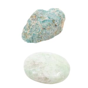 Raw Amazonite & Pocket Stone Set - Bundle
