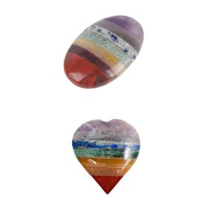 7 Chakra Cuddle Stone & Pocket Stone Set - Bundle