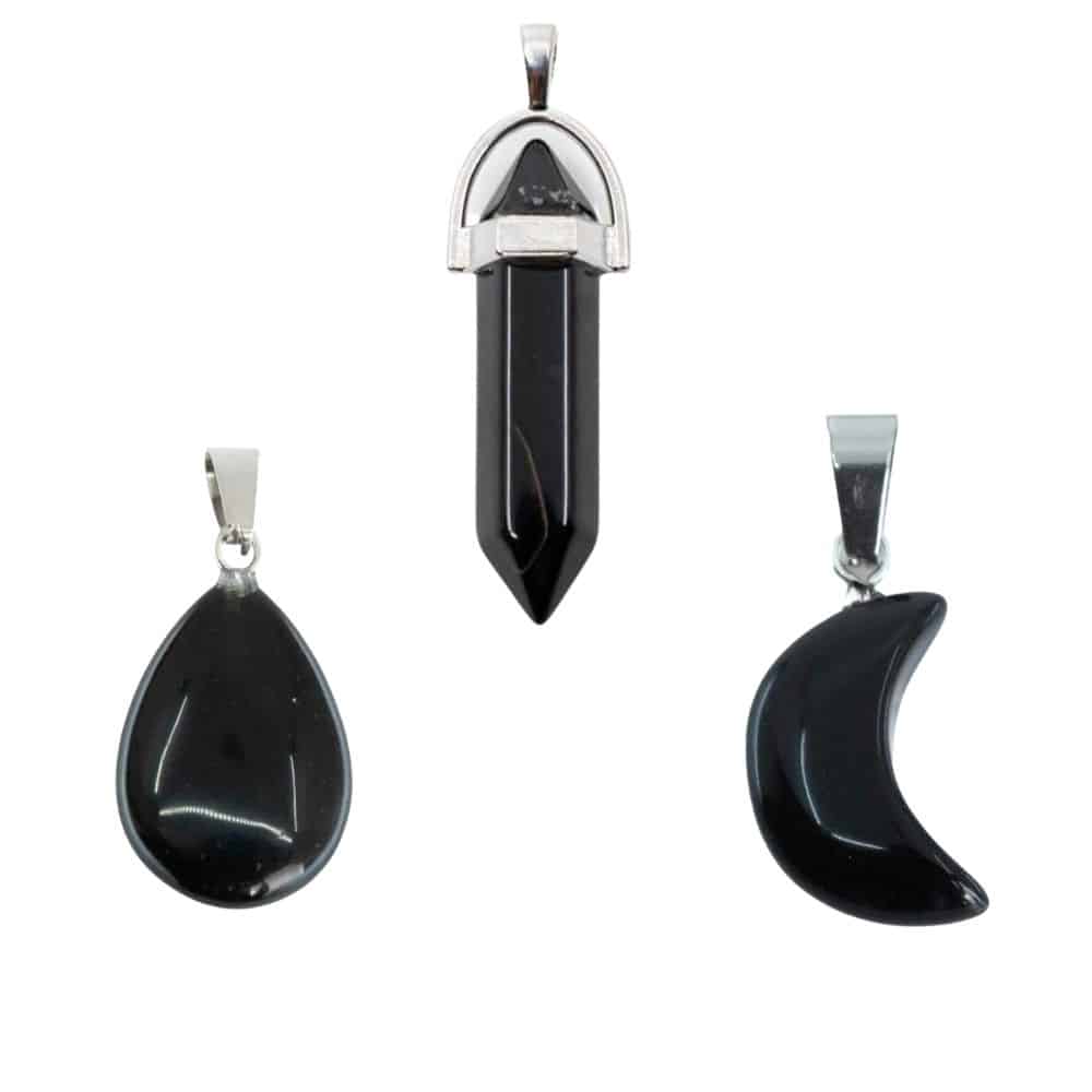 Popular Obsidian Pendant Set - Bundle