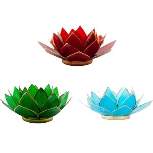 Lotus Tealights with Cheerful Colors Set - Bundle