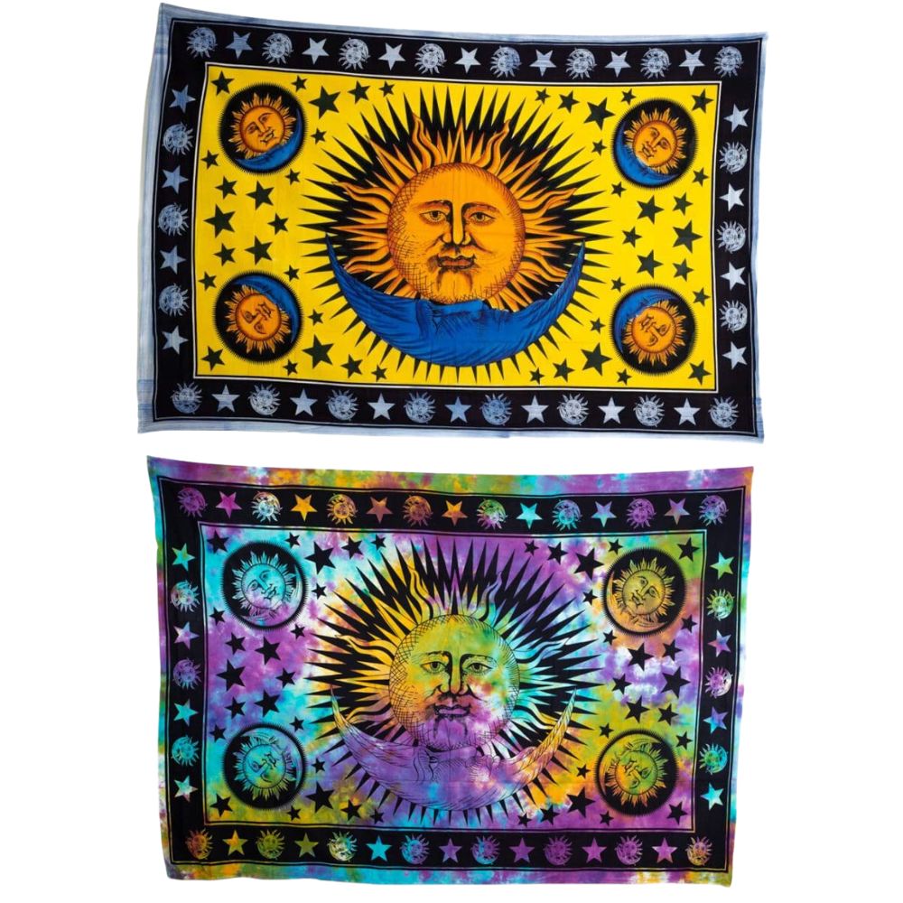 Authentic Wall Tapestries Set Sun & Moon - Bundle