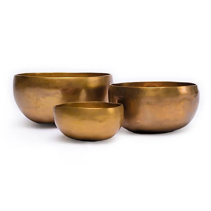 Hand-hammered Bronze Singing Bowl De-Wa, 1250-1325 grams