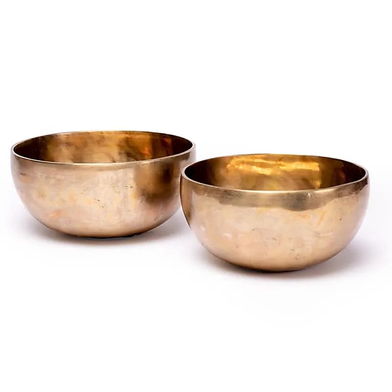 Dark Bronze Singing Bowl with Flower of Life Symbol