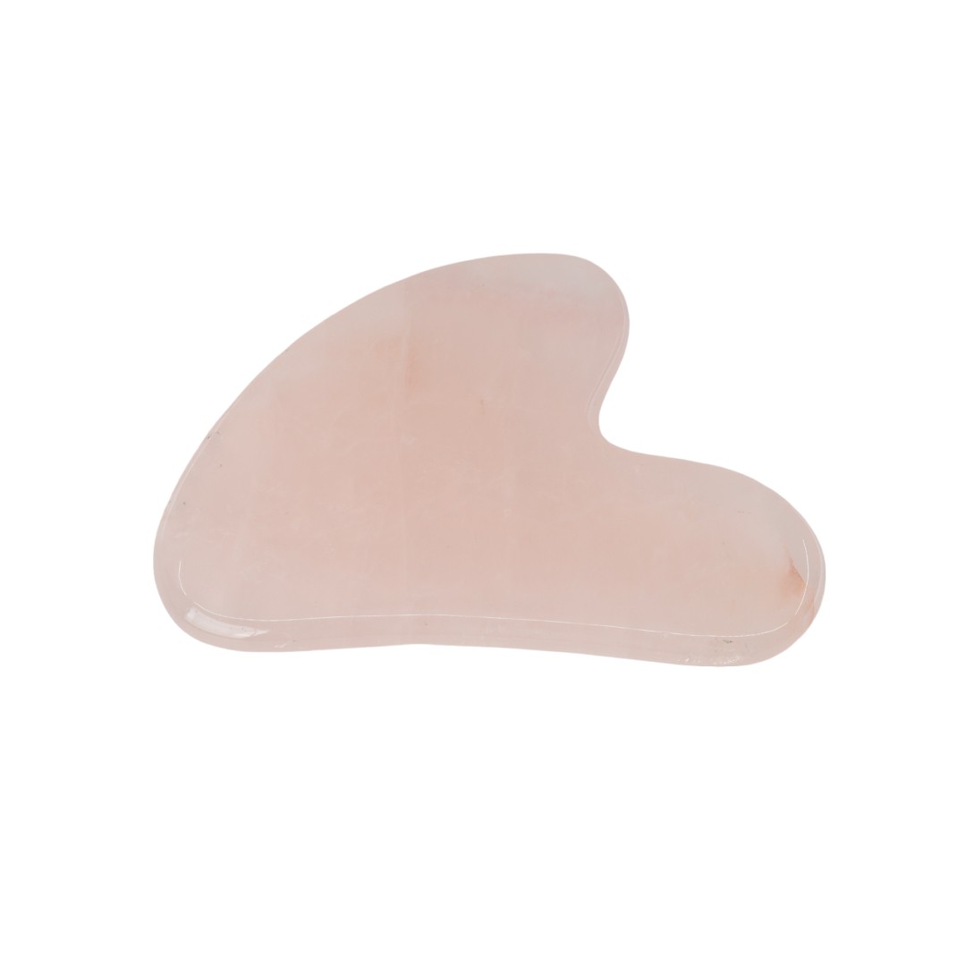Guasha Scraper Rose Quartz Heart