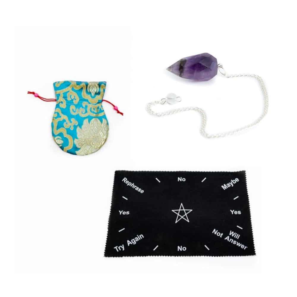 Basic Amethyst Diamond Pendulum Set – Bundle