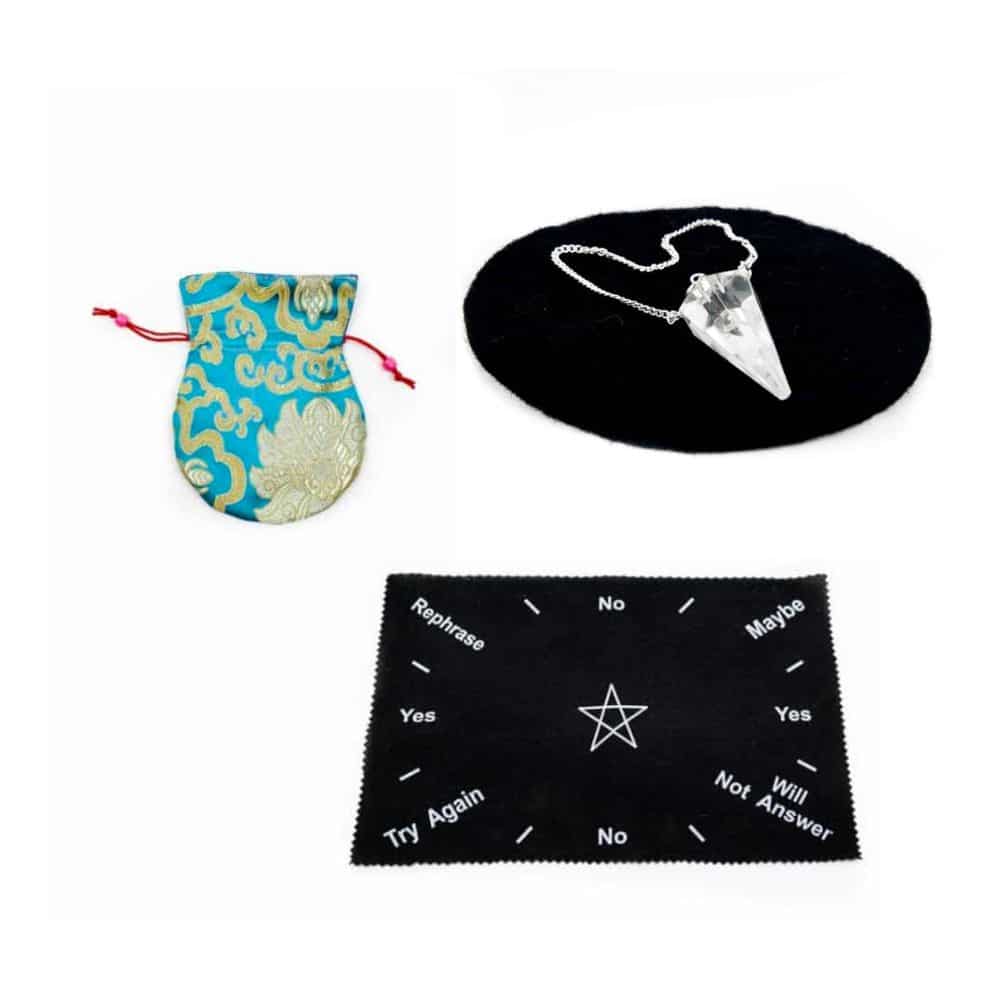 Basic Rock Crystal Pendulum Set – Bundle