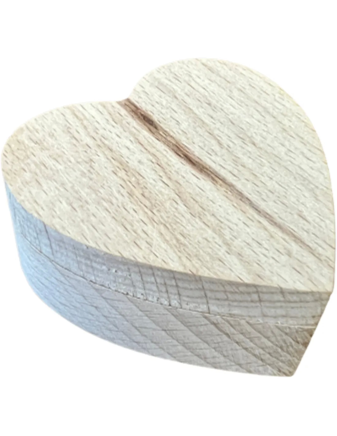 Wooden heart-shaped packaging box for gemstones or jewelry