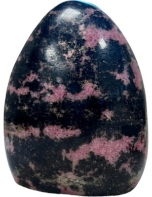 Rhodonite sculpture smoothly polished 800 - 900 grams from Madagascar