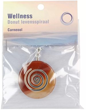 Carnelian Life Spiral Donut with Donut Pendant