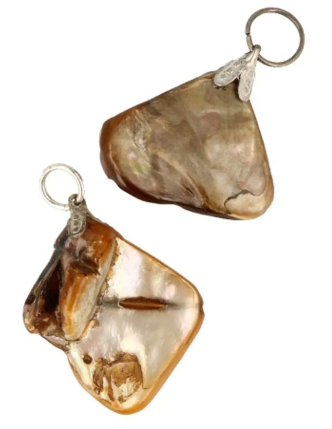 Brown Colored Mother of Pearl Gemstone Pendant