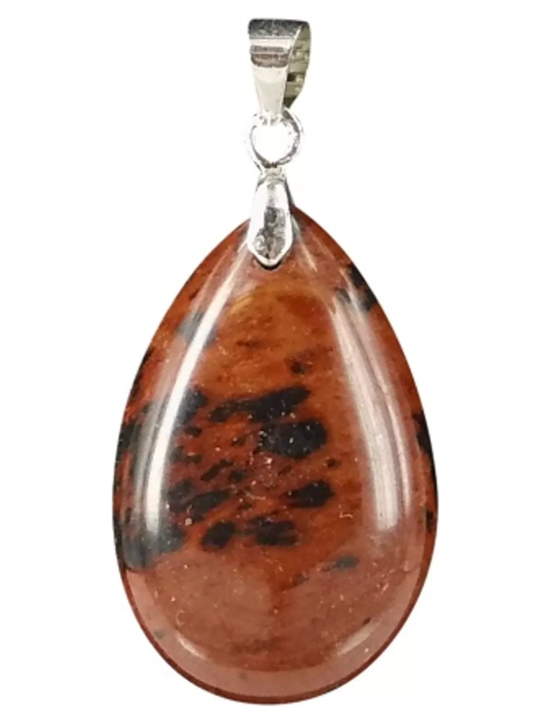 Teardrop Pendant Mahogany Obsidian Beautiful and Long