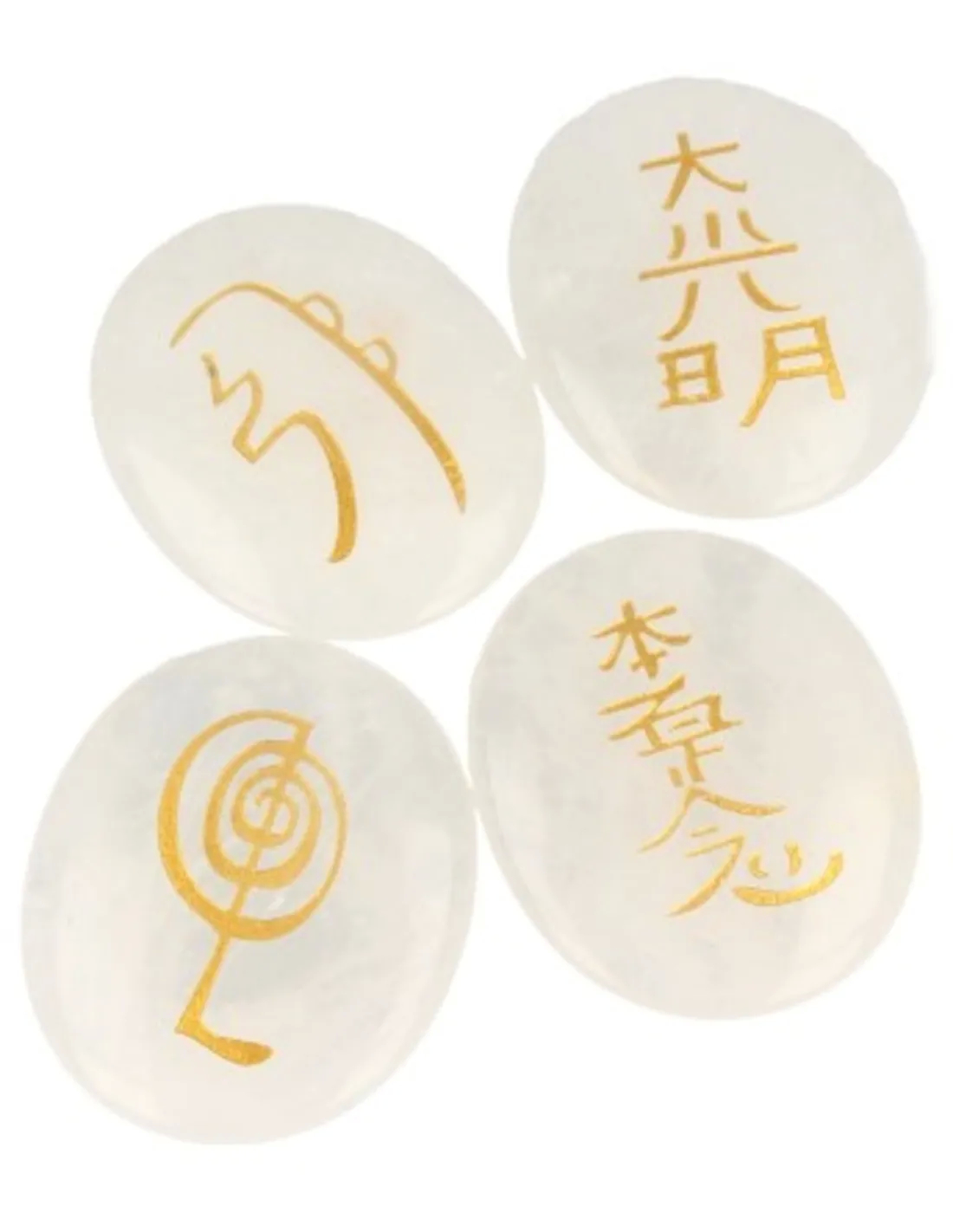 Rock crystal reiki set four symbols Cho ku rei Sei he ki Dai koo myo Hon sha ze shon nen