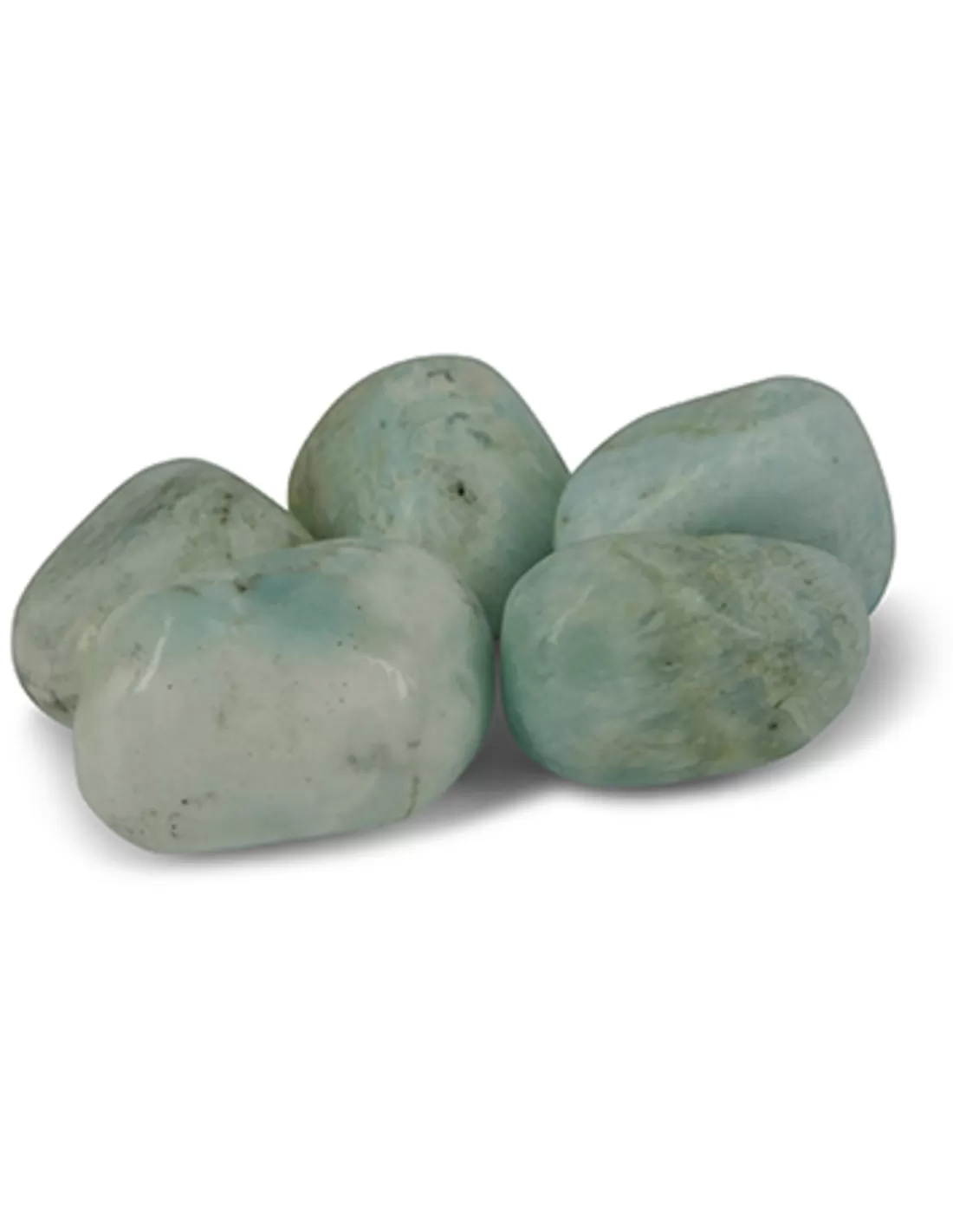 Aragonite Blue B Quality Tumbled Stones 50 Grams - Approx. 6 Pieces