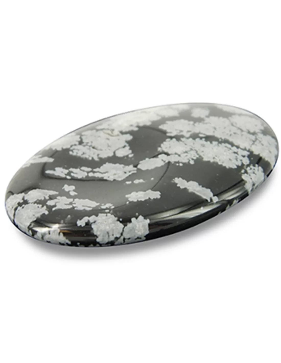 Obsidian Snowflake Thumb Stone of Medium Size