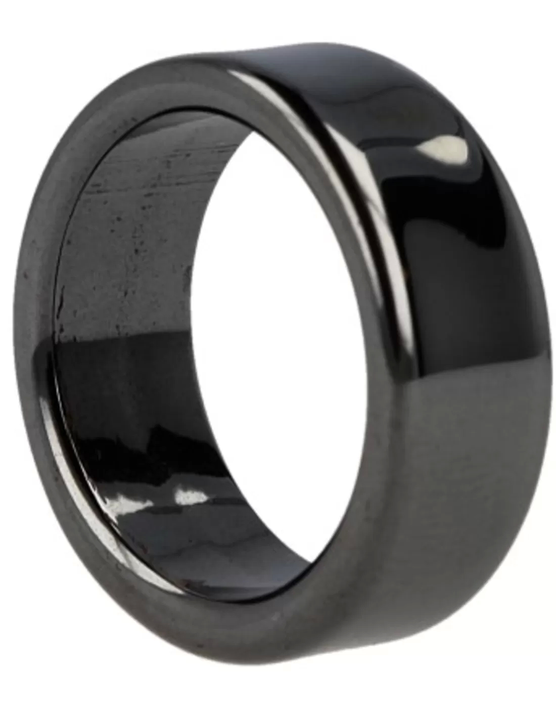 Hematite Ring Size 20 Width 8 mm Possibly Magnetic