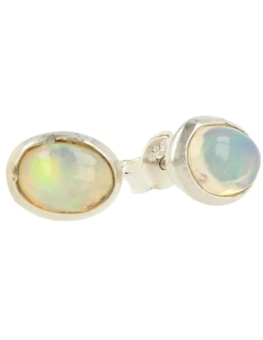 Opal Earrings 925 Sterling Silver Ethiopia Per Pair