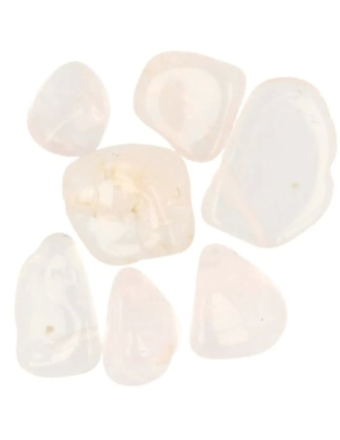 Rose Quartz Drop Beads 7 Pieces 5 mm