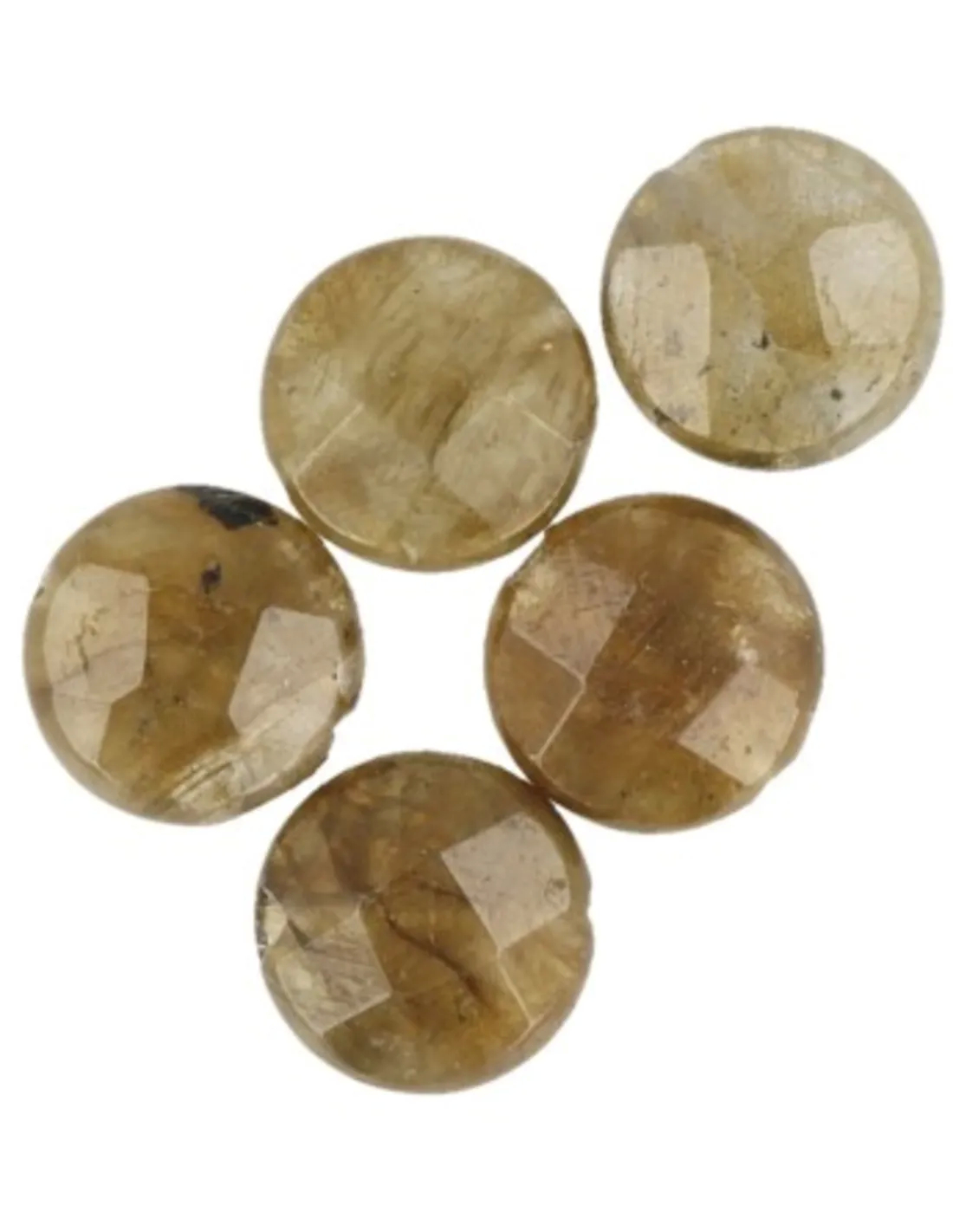 Labradorite Disc Facet Beads Bag of Five