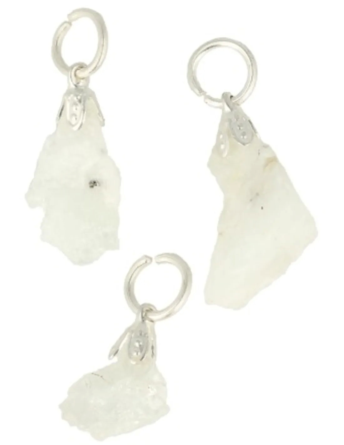Unique Aquamarine Raw Gemstone Pendant Silver Plated Cap