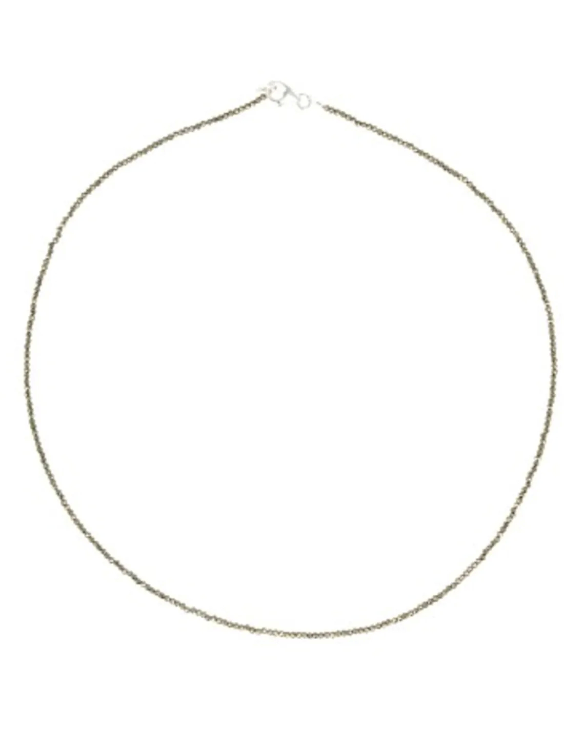 Gold-colored Pyrite Necklace with 2 mm Facet Cut Stones