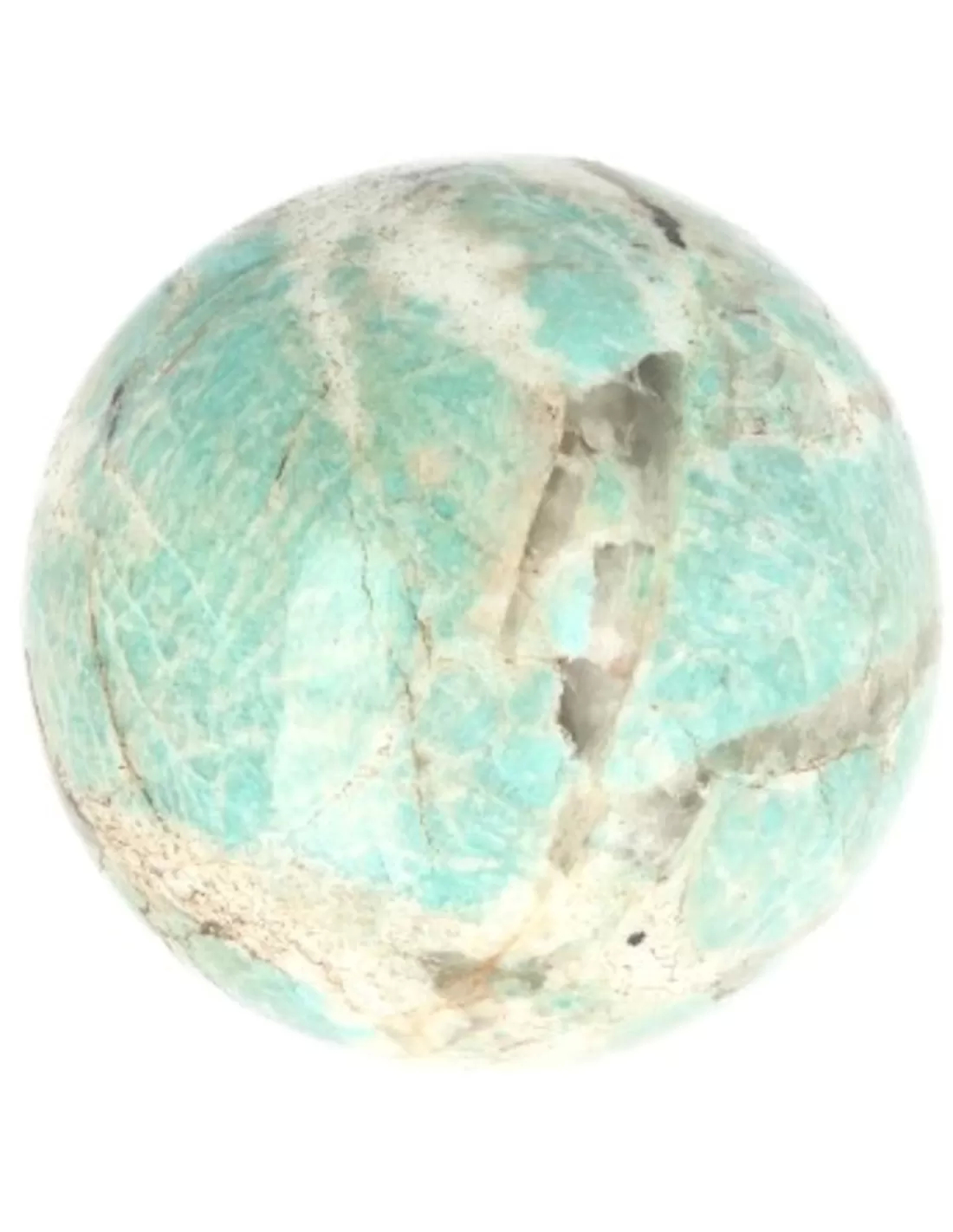 Amazonite Gemstone Sphere Unique Color Variation Handmade