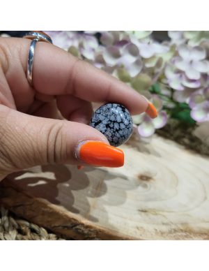 Obsidian snowflake tumbled stones 250 grams Mexico semi-precious stone