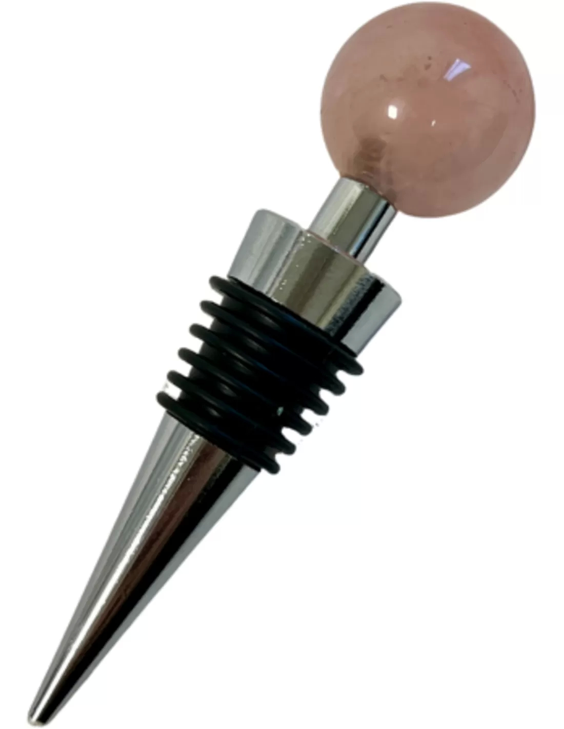 Rose Quartz Ball Wine Stopper Gemstone 25mm