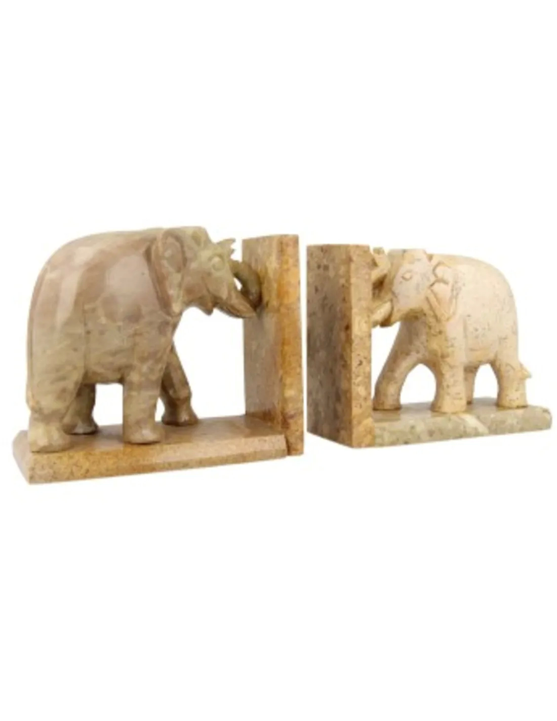 Soapstone Elephant Bookends Set Calming and Grounding