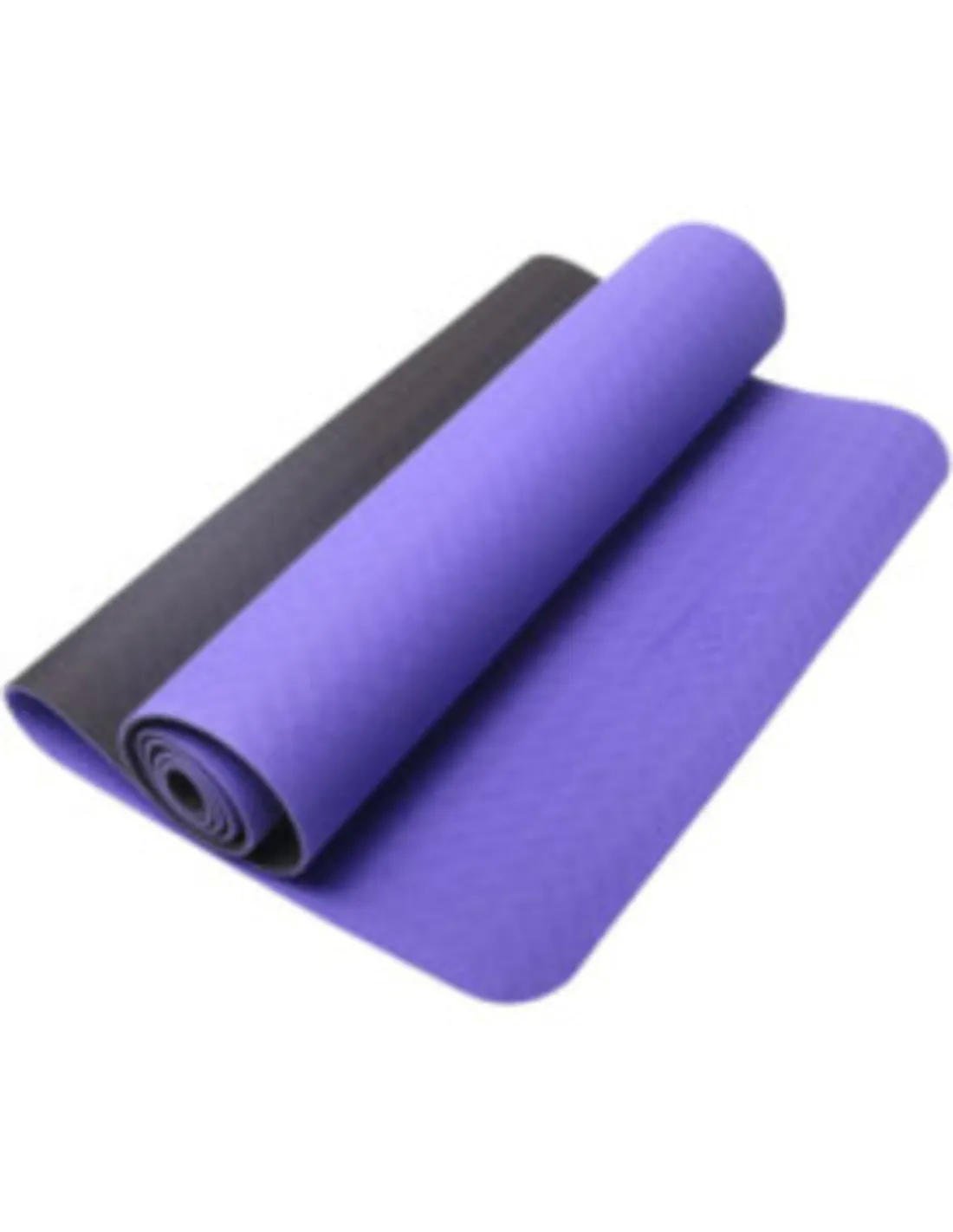 Purple-black yoga mat, ideal for hatha yoga, studio and home