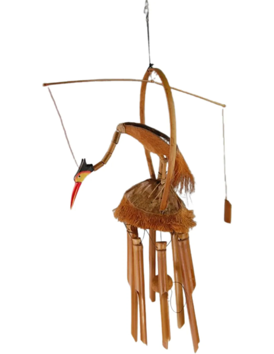Crane Bamboo Wind Chime