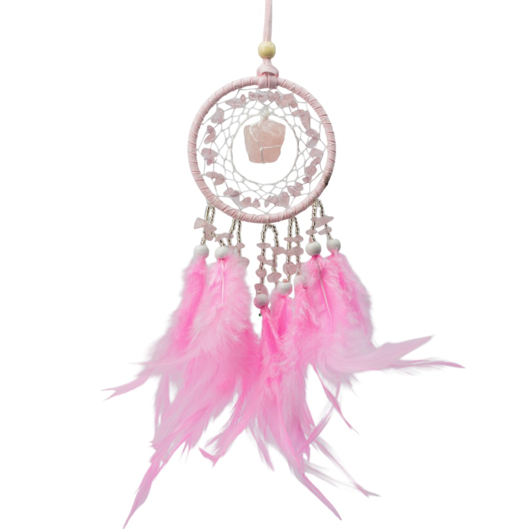 Dreamcatcher Rough Rose Quartz (40 cm)