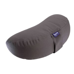 Meditation Cushion Anthracite Half Moon Cotton - 40 x 20 cm
