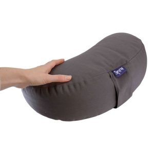 Meditation Cushion Anthracite Half Moon Cotton - 40 x 20 cm