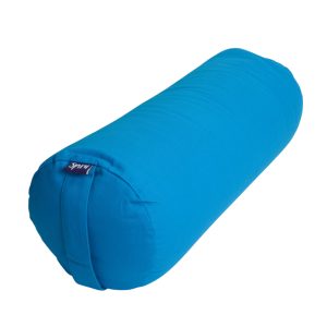 Yoga Bolster Turquoise Round Cotton - Plain - 59 x 21,5 cm