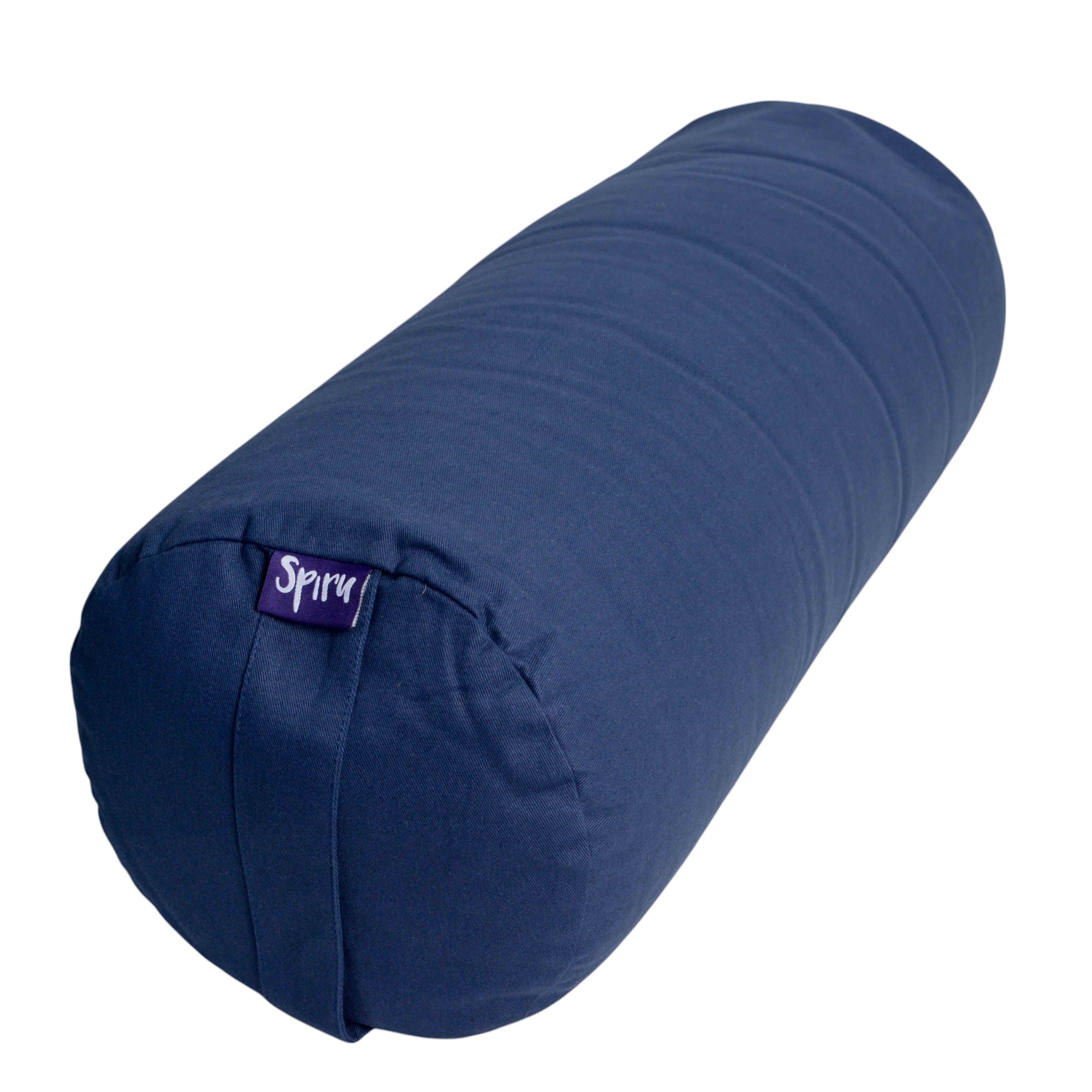 Yoga Bolster Blue Round Cotton - Plain - 59 x 21,5 cm