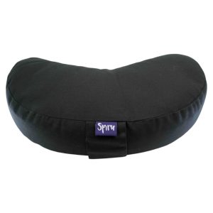Meditation Cushion Black Crescent Cotton - 40 x 20 cm