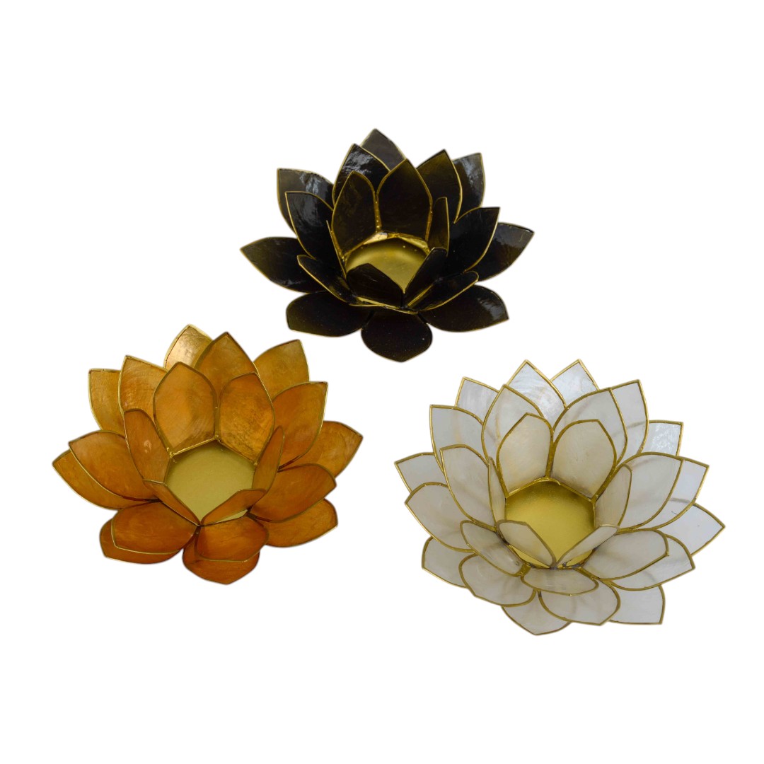Lotus Tealights with Neutral Colors Set - Bundle