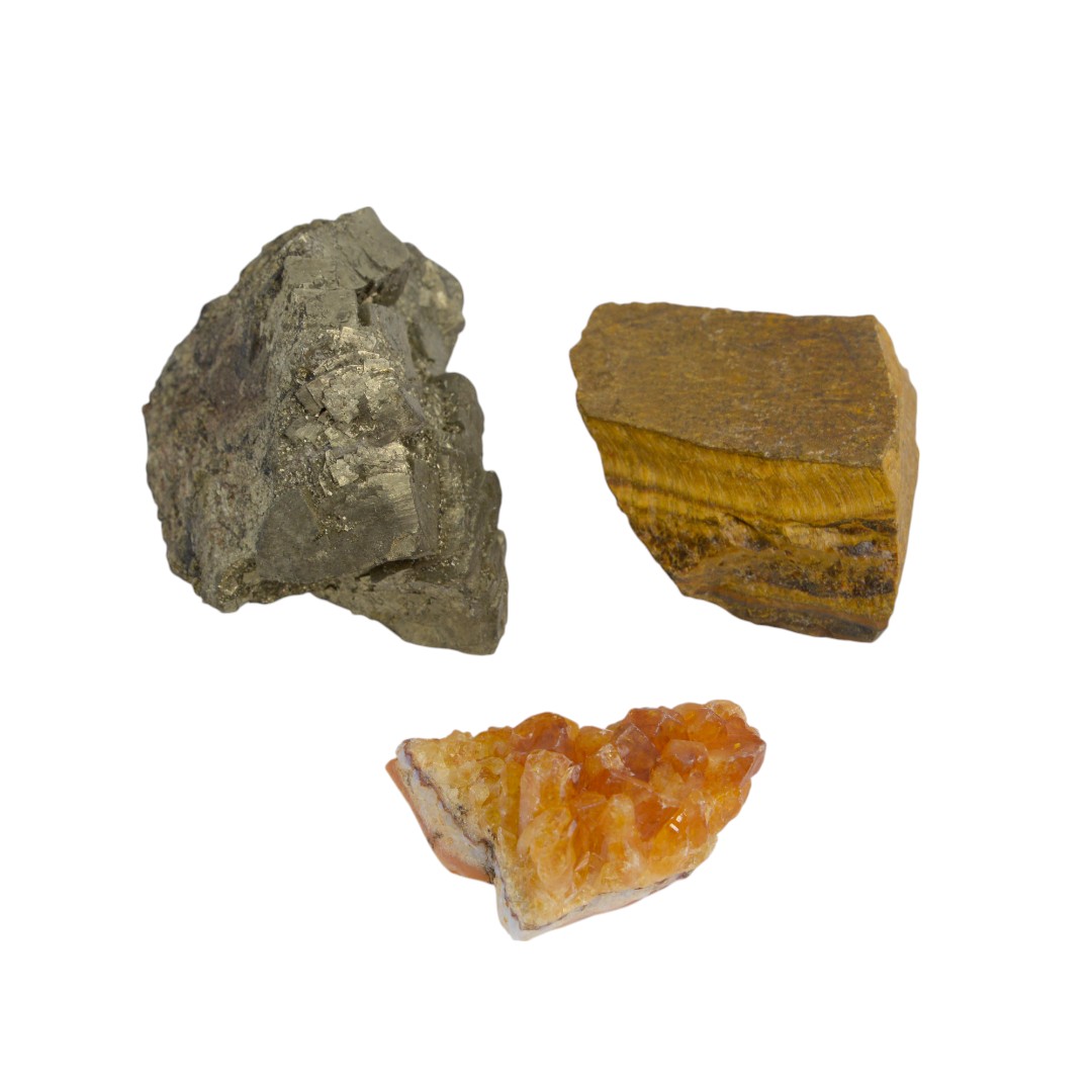 3rd Chakra Solar Plexus Chakra Raw Gemstones Set - Bundle